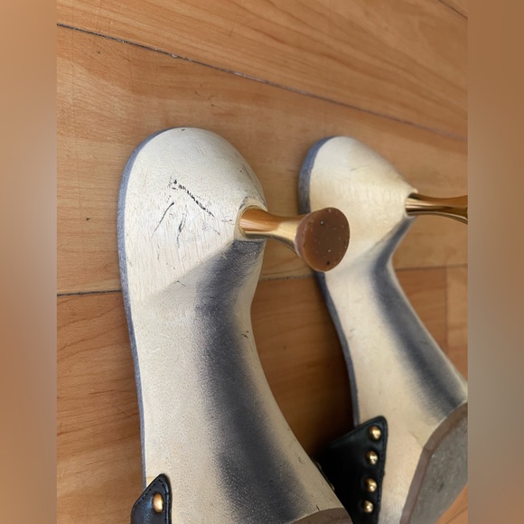 Y2K Guess by Marciano “Feisty” Black Wood Mules 9 - Picture 6 of 6